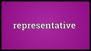 Representative Meaning