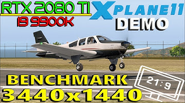 X Plane 11 Demo | Benchmark | Max Settings FXAA | RTX 2080 ti | i9 9900k | Ultrawide (Vulkan API)