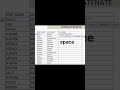 how to use concatenate function !! EXCEL!! #shortsvideo #viral