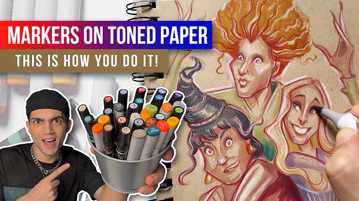 Alcohol Markers on TONED PAPER! 🎃 Sketch with me HOCUS POCUS FanArt!