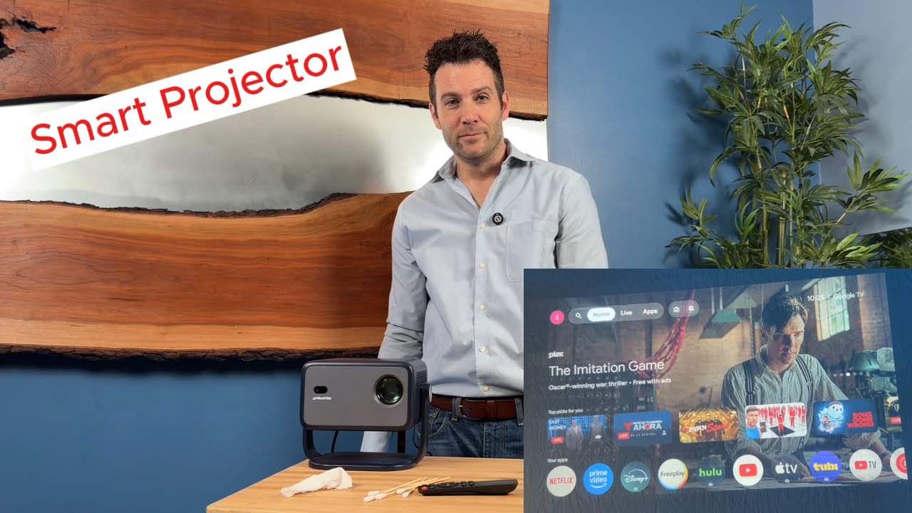 RockTek PJ400 Smart Projector 1080P with Google TV - YouTube