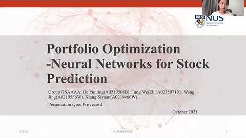 Portfolio Optimization-Neural Networks for Stock Prediction