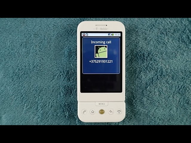 First ever Android phone incoming call. HTC Dream / T-Mobile G1 calling