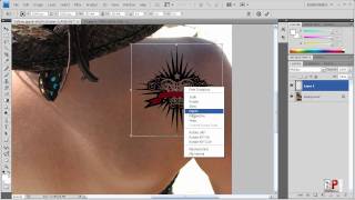 Photoshop CS4 - Applying Digital Tattoos screenshot 4