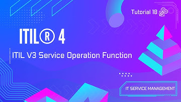 Tutorial 18 | ITIL Version 3 Service Operation Function | ITIL ® 4