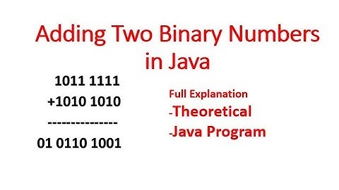Adding Two Binary Numbers in Java- Hindi