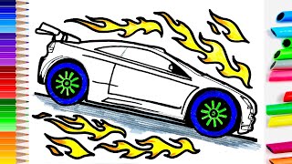 Racing Car Coloring Page| How To Coloring Racing Car| Car Coloring Page For Boys