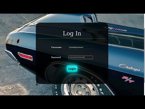 Login form using HTML & CSS | Front end login interface