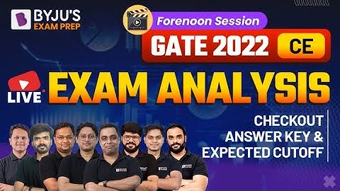 GATE 2022 CE Question Paper Discussion | Forenoon | Answer Key, Expected Cut off & Paper Pattern