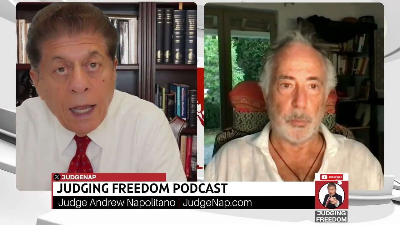 Books from Judge Napolitano:

Freedom&rsquo;s Anchor: An Introduction to Natural Law Jurisprudence in American Constitutional History
https://amzn.to/4kDJa6L

Lies the Government Told You: Myth, Power, and Deception in American History
https://amzn.to/4kLdexv

It Is Dangerous to Be Right When the Government Is Wrong: The Case for Personal Freedom 
https://amzn.to/43DcBPG

The Constitution in Exile: How the Federal Government Has Seized Power by Rewriting the Supreme Law of the Land
https://amzn.to/3ZGxGaz

A Nation of Sheep
https://amzn.to/4jt2jqV

The Freedom Answer Book: How the Government Is Taking Away Your Constitutional Freedoms (Answer Book Series)
https://amzn.to/4dCGWlT

Napolitano 3 in 1: Constitutional Chaos, The Constitution in Exile, and A Nation of Sheep
https://amzn.to/43HDnq3

Dred Scott's Revenge: A Legal History of Race and Freedom in America
https://amzn.to/3SVP5Iq

Suicide Pact: The Radical Expansion of Presidential Powers and the Lethal Threat to American Liberty
https://amzn.to/4jiGY3r


Join this channel to get access to perks:
https://www.youtube.com/channel/UCDkEYb-TXJVWLvOokshtlsw/join