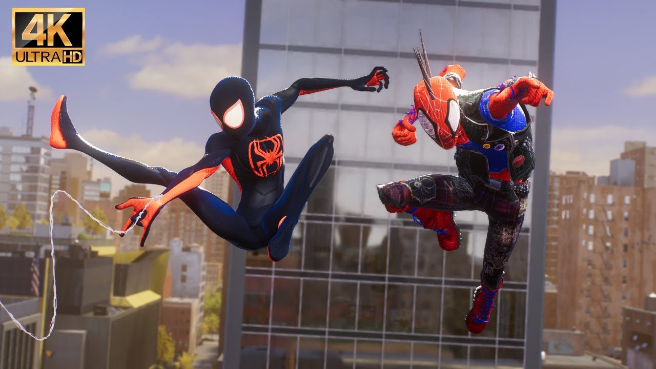 ATSV: Человек-паук Панк и Майлз Моралес против Песочного человека (NG+) - Геймплей Marvel’s Spide...