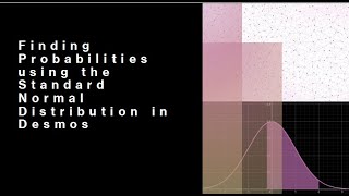 Finding Probabilities using the standard normal distribution in Desmos (old version)