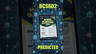 BCS602 ML Predicted Question Paper 2026  | Most Expected Questions | VTU 6th Sem #machinelearning