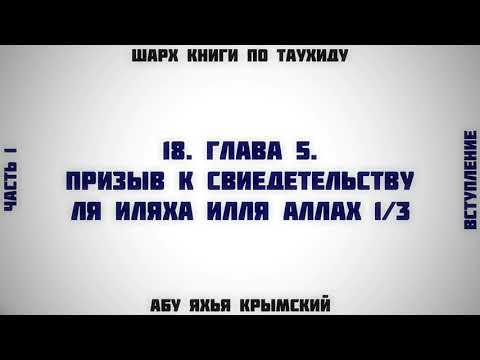 18. Таухид. Глава 5. Призыв к свидетельству 1/3 || Абу Яхья