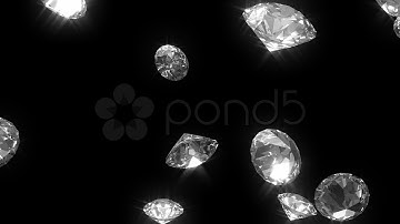 Falling Diamonds 3D Animation  01# - Looped. Stock Footage