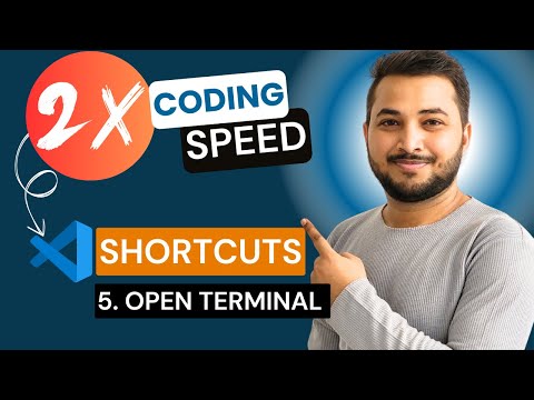 VS Code Keyboard Shortcut | Toggle Terminal | 2x speed