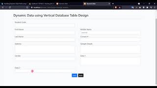 Handling Dynamic Data Fields using Database Vertical Table Design in PHP Tutorial DEMO