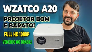 PROJETOR BOM E BARATO - WZATCO  A20 COM FOCO DIGITAL / QUALIDADE FULL HD - SEM TAXA