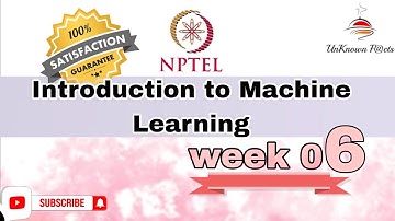 INTRODUCTION TO MACHINE LEARNING WEEK 6 ASSIGNMENT ANSWERS NPTEL 2024 l NPTEL #nptel #nptelanswer