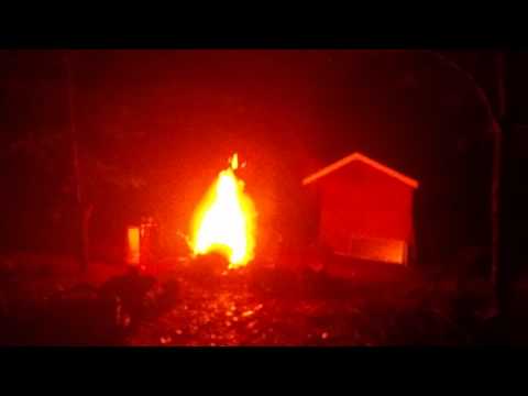 Epic bonfire explosion