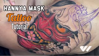 HANNYA MASK TATTOO TUTORIAL