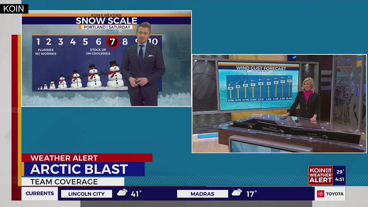 Snow and ice forecast comes into picture for Portland - YouTube