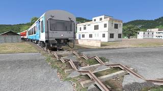Wdp4d Shunting Inspection Coach And Lhb Coaches From Bumpy Broken Tracks - Nfr