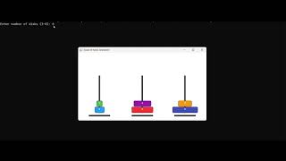 Tower Of Hanoi Animation in Java #programming #animation