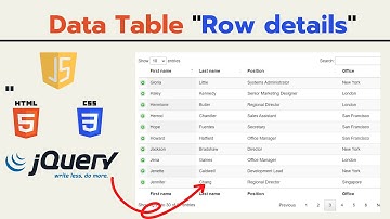 Howto : สร้าง DataTable เเบบ Row Details (2022)
