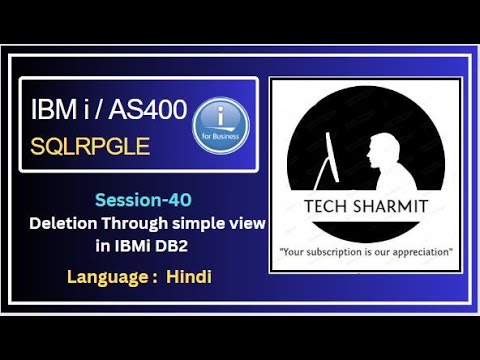 deletion through simple view  in  db2 | SQLRPGLE | ibmi training | sqlrpgle as400 | db2 | db2 view