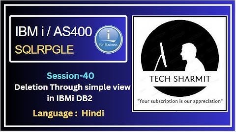 deletion through simple view  in  db2 | SQLRPGLE | ibmi training | sqlrpgle as400 | db2 | db2 view