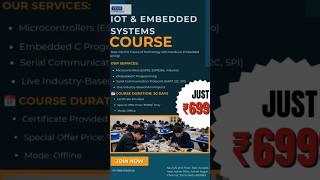 ⚙️ Dive into Embedded Systems &amp; IoT!🚀 30 Days. Hands-on. Practical.💰 Only ₹6999📍 Chennai