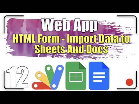 Multi-page Web App | HTML Form - Import data to Sheets and Docs 12