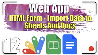 Multi-page Web App | HTML Form - Import data to Sheets and Docs 12