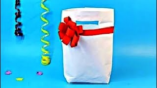 🎁 How to make a gift bag with your own hands from paper