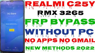 Realme C25Y Frp Bypass Android 11 | Realme RMX3265 Google Account Bypass Without Pc | New Trick |