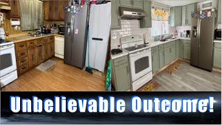 Extreme Mobile Home Kitchen Remodel Time-Lapse, For Less Than 3500