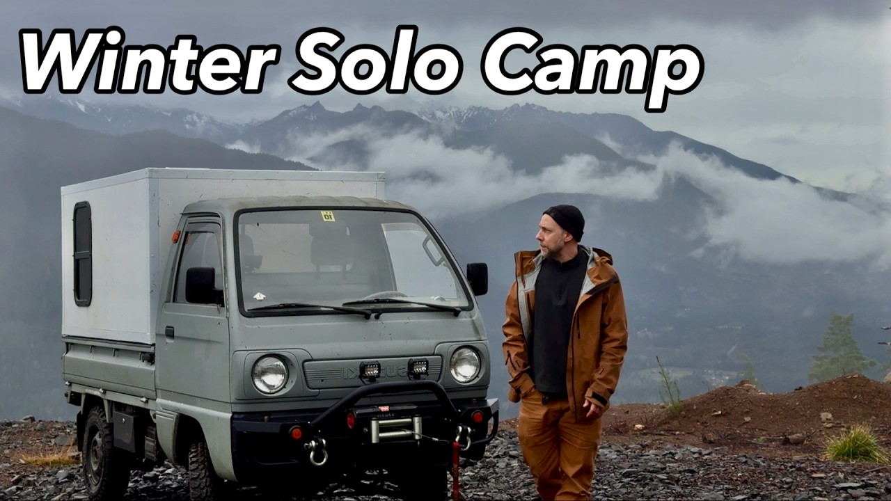 Exploring PNW Backroads: JDM Kei Truck Winter Camping in a Custom build