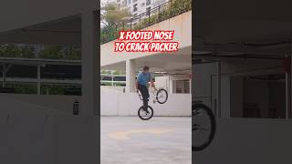X footed nose to crack packer link. #bmx #bmxflatland #bmxmalaysia #bicycle