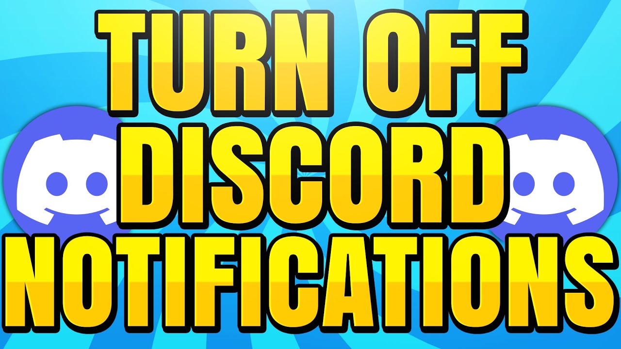 How To Turn Off Discord Notifications and Sound Alerts - YouTube