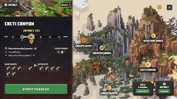 How to switch mission difficulty Minecraft Dungeons