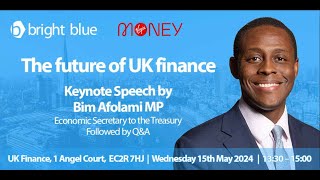 'The future of UK finance' with the Economic Secretary to the Treasury