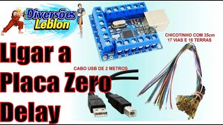 Ligar o Chicote da placa zero delay para Fliperama Arcade PC Raspberry Pandora tv Box Passo a Passo