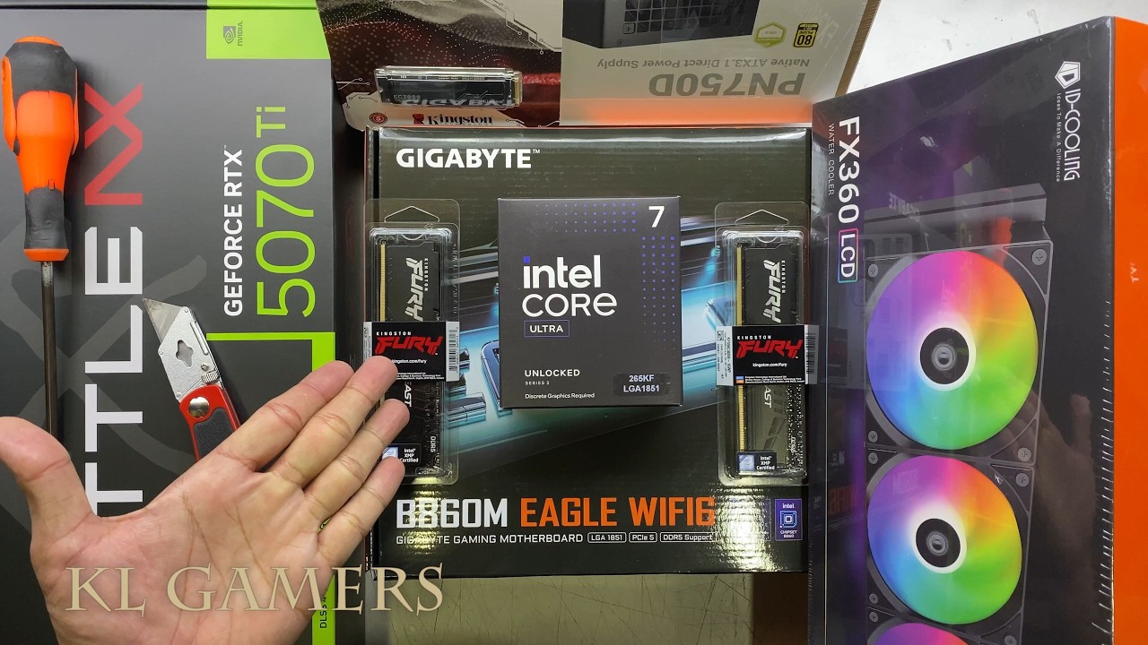 INTEL CORE ULTRA 7 265KF Unlocked GIGABYTE B860M EAGLE WIFI6 FX360