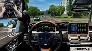 2021 Lincoln Navigator - City Car Driving [Thrustmaster T300RS Gameplay] screenshot 5
