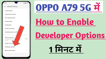 How to Enable Developer Options Setting in Oppo A79 5G Phone | developer option show kaise kare |