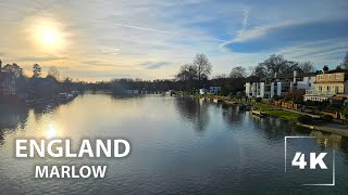 🏴󠁧󠁢󠁥󠁮󠁧󠁿 Relaxing Thames River Walk in Marlow, Buckinghamshire 4K 60FPS HDR