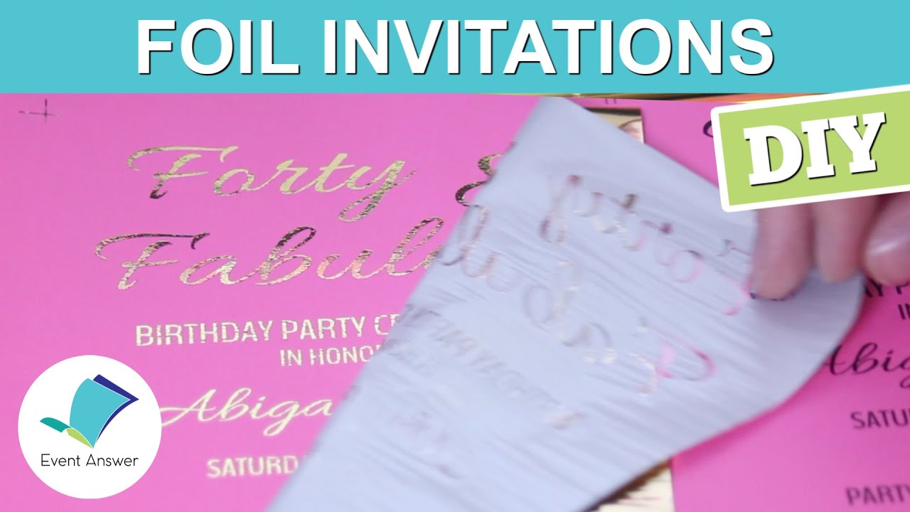 how-to-add-gold-foil-to-invitations-diy-foil-invitations-youtube