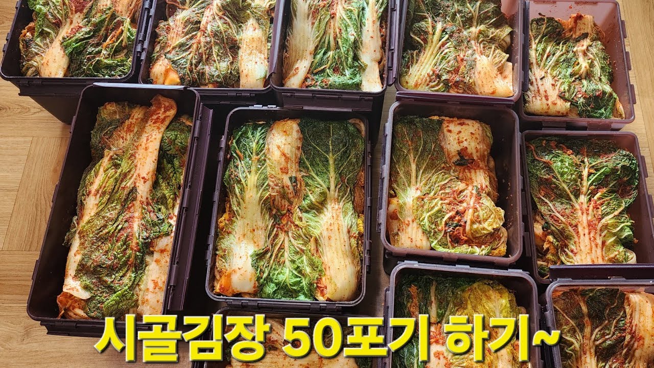 시골 김장 50포기하기~