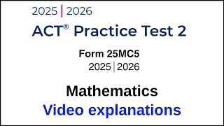 Question 01 Act Practice Test 2 25Mc5 Mathematics